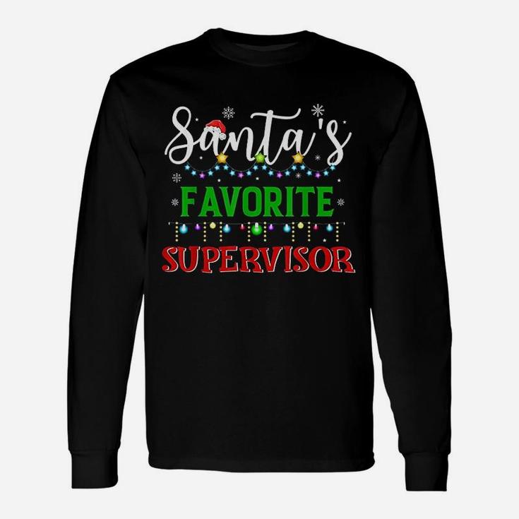 Santas Favorite Supervisor Matching Xmas Long Sleeve T-Shirt
