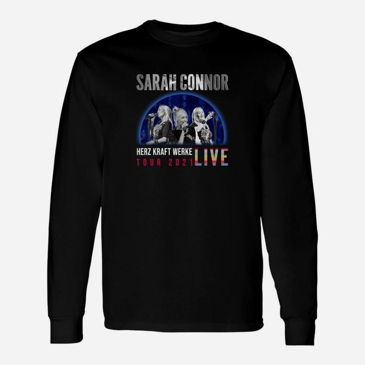 Sarah Connor Herz Kraft Werke Tour 2022 Schwarzes Langarmshirts