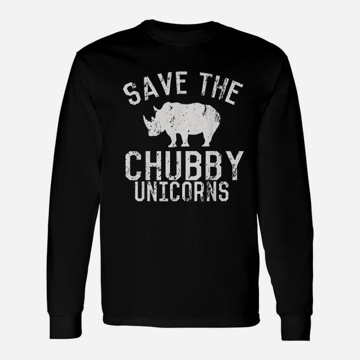 Save The Chubby Unicorns Fat Rhino Vintage Long Sleeve T-Shirt