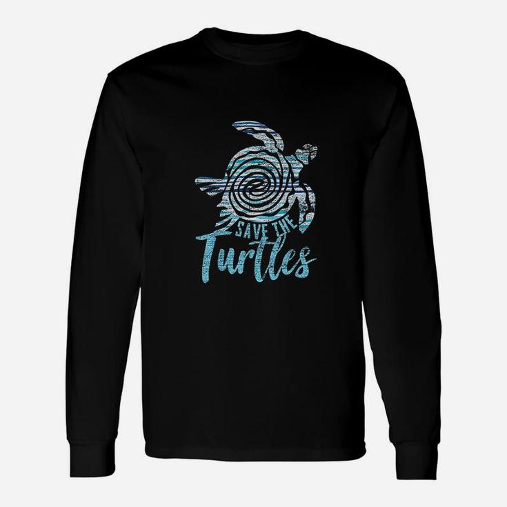 Save The Turtles Vintage Earth Day Long Sleeve T-Shirt