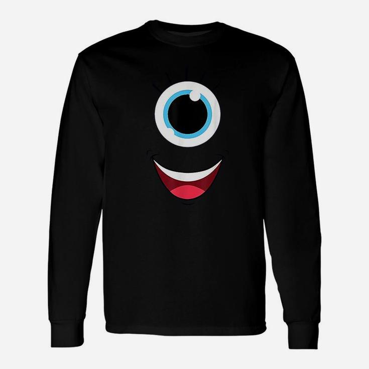 Scary Monster Eyeball Face Halloween Costume Long Sleeve T-Shirt