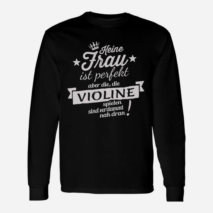 Schnelle Perfektion Violine Spielen Langarmshirts