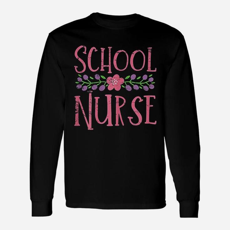 School Nurse Nursing Student Vintage Long Sleeve T-Shirt