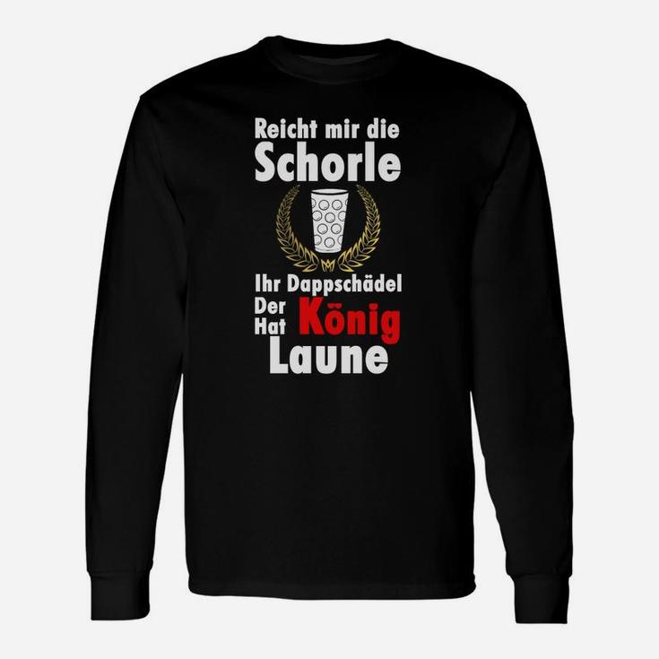 Schorle-König Lustiges Langarmshirts mit Spruch, Herren Illustrations-Tee