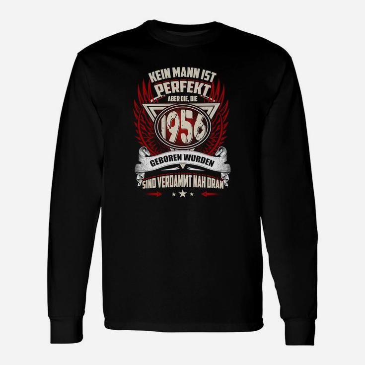 Schwarzes Herren Langarmshirts Jahrgang 1950, Perfektions-Design