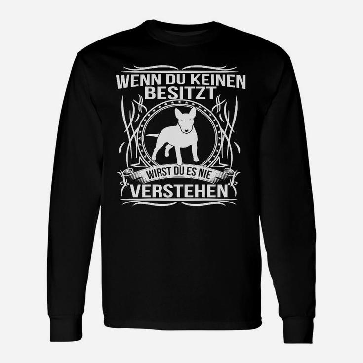 Schwarzes Langarmshirts mit [Hunderasse] Motiv, Spruch für Hundebesitzer