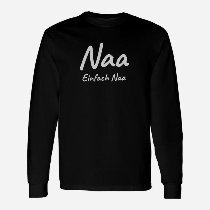 Schwarzes Langarmshirts Naa Einfach Naa, Statement-Design für Alltag