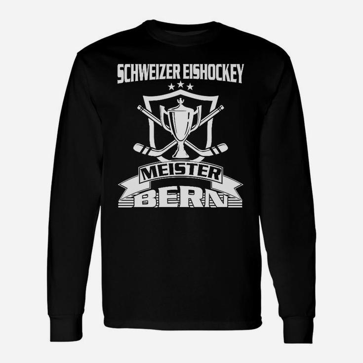 Schweizer Eishockey Meister Bern Schwarzes Langarmshirts, Fanartikel