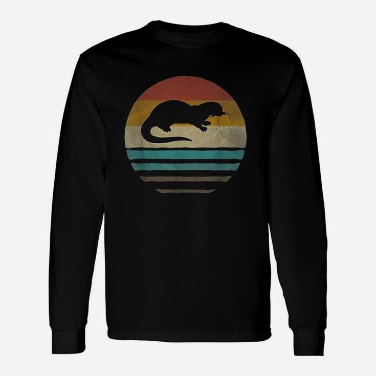 Sea Otter Retro Vintage Long Sleeve T-Shirt