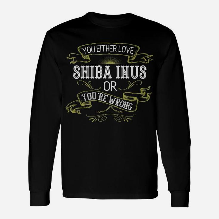 Shiba Inu Meme Dog Breed Mama Dad Owner Long Sleeve T-Shirt
