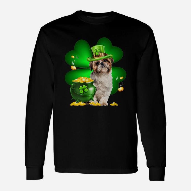 Shih Tzu Shamrock St Patricks Day Irish Great Dog Lovers Long Sleeve T-Shirt
