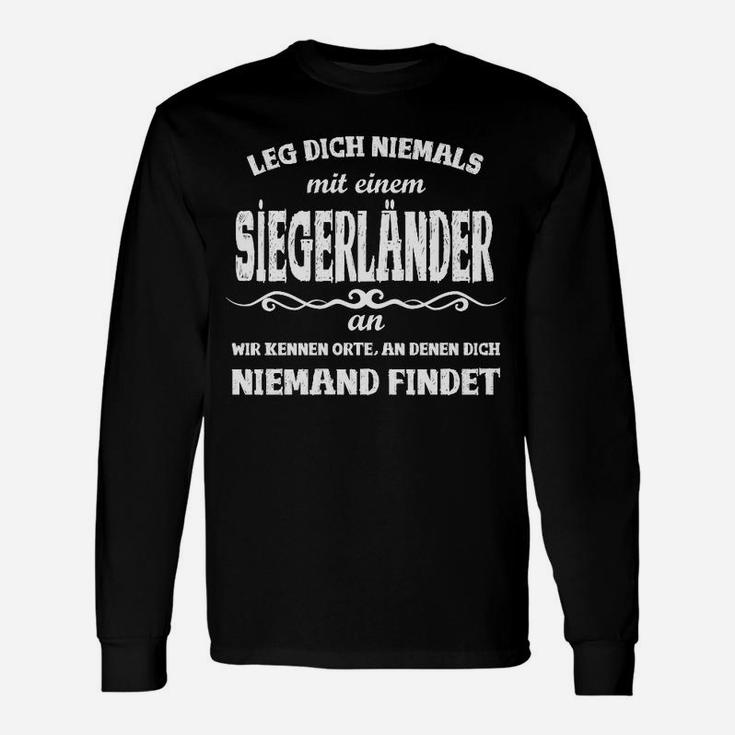 Siegerländer Spruch Langarmshirts, Humorvolles Design mit Lokalpatriotismus