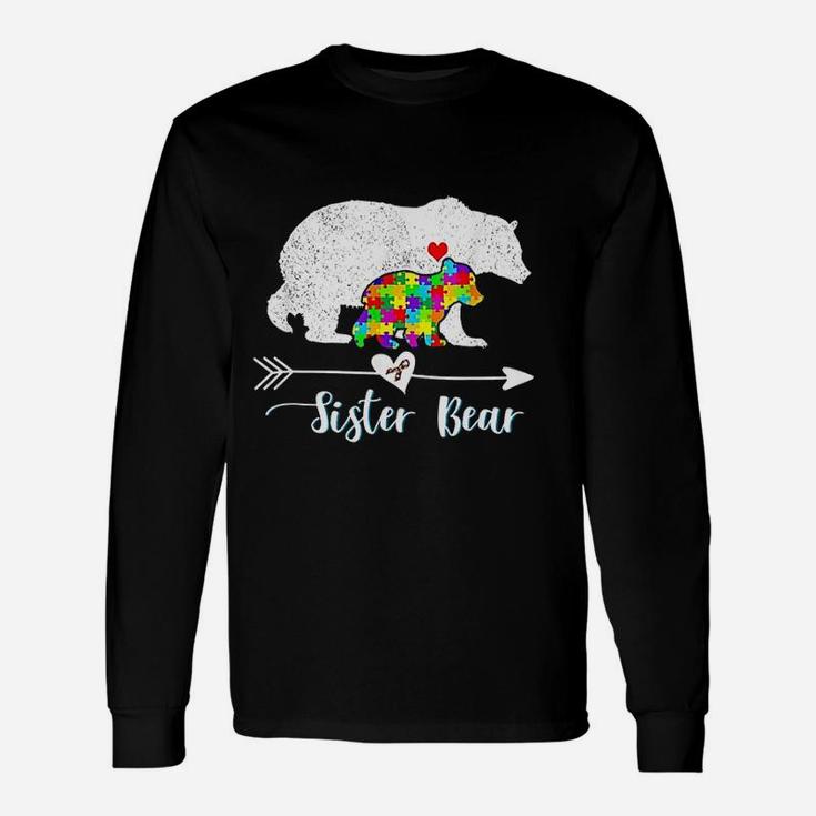 Sister Bear Support Autistic Long Sleeve T-Shirt
