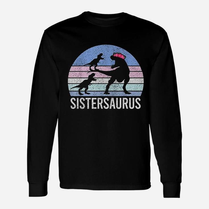 Sister Sis Santa Christmas Xmas Dinosaur 2 Men Long Sleeve T-Shirt