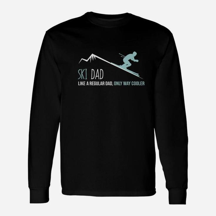 Ski Dad Shirt, Cute Winter Skiing Long Sleeve T-Shirt