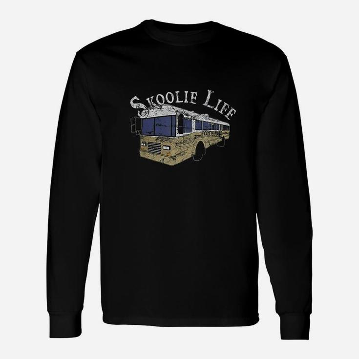Skoolie Life Bus Conversion Nomad Lifestyle Vintage Long Sleeve T-Shirt