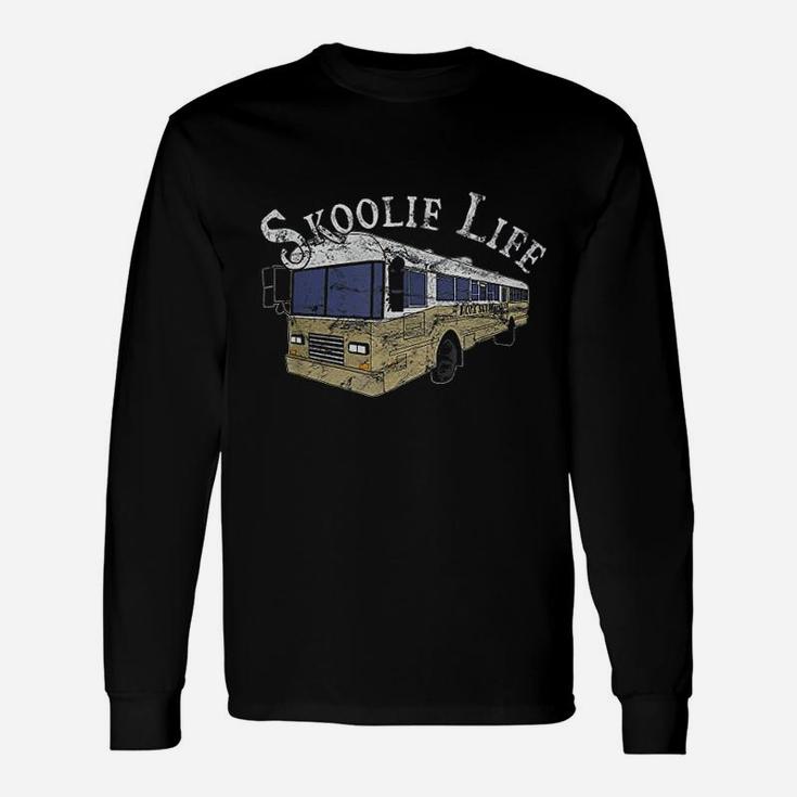 Skoolie Life Bus Conversion Nomad Lifestyle Vintage Long Sleeve T-Shirt