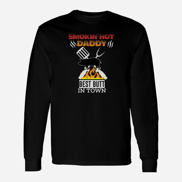 Smoking Hot Daddy Bbq Dad Fathers Day Premium Long Sleeve T-Shirt