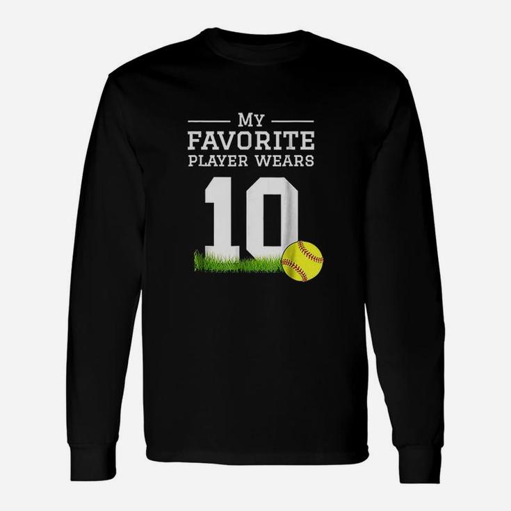 Softball Number 10 Fan Shirt Mom Dad Grandma Sister Tee Softball Number 10 Fan Shirt Mom Dad Grandma Sister Tee
