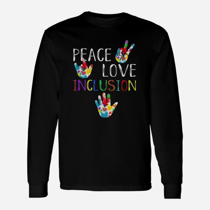 Sped Special Education Peace Love Inclusion Long Sleeve T-Shirt