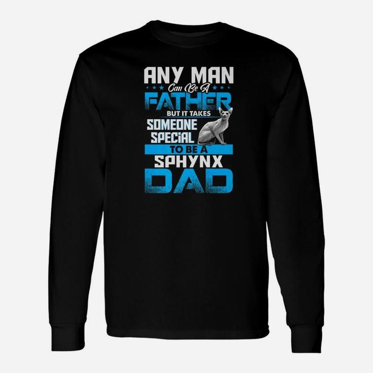 Sphynx Dad Cat Lovers Fathers Day Gif Long Sleeve T-Shirt
