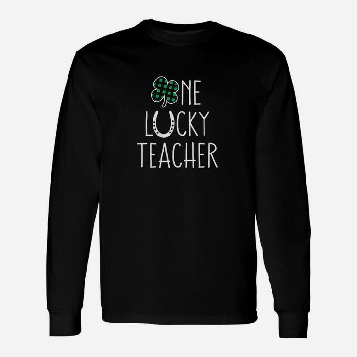 St Patricks Day For Prek Kinder One Lucky Teacher Long Sleeve T-Shirt