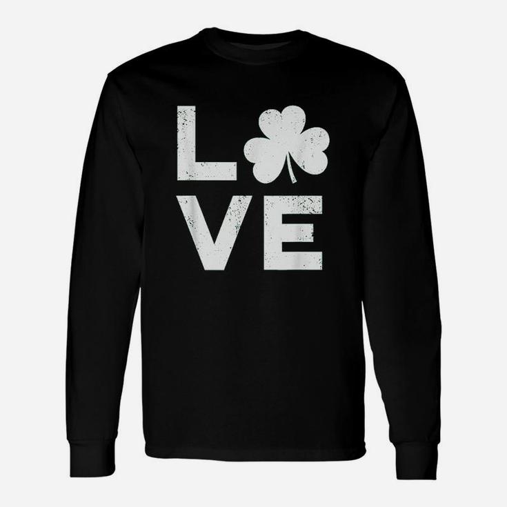 St Patricks Day Vintage Shamrock Love Irish Long Sleeve T-Shirt