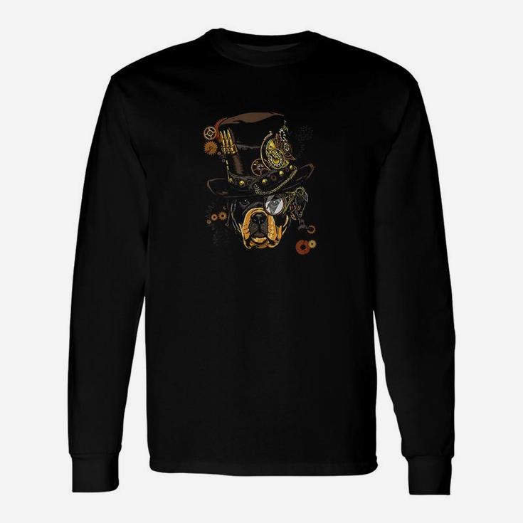 Steampunk Rottweiler Dog Steampunk Lovers Long Sleeve T-Shirt