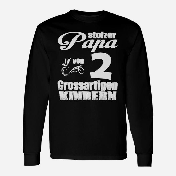 Stolzer Papa von 2 großartigen Kindern Langarmshirts, Herrliches Vatertagsgeschenk