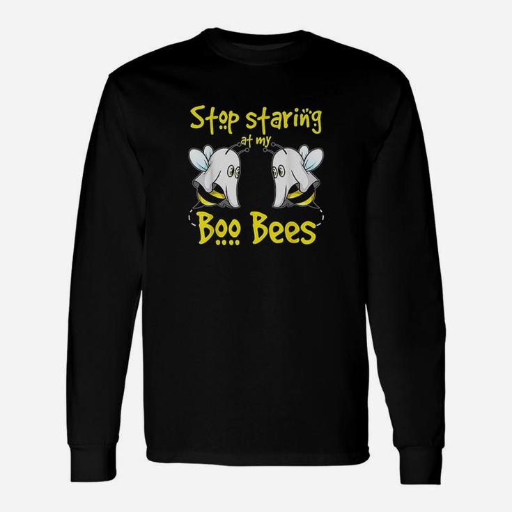 Stop Staring At My Boo Bees Halloween Matching Couple Long Sleeve T-Shirt