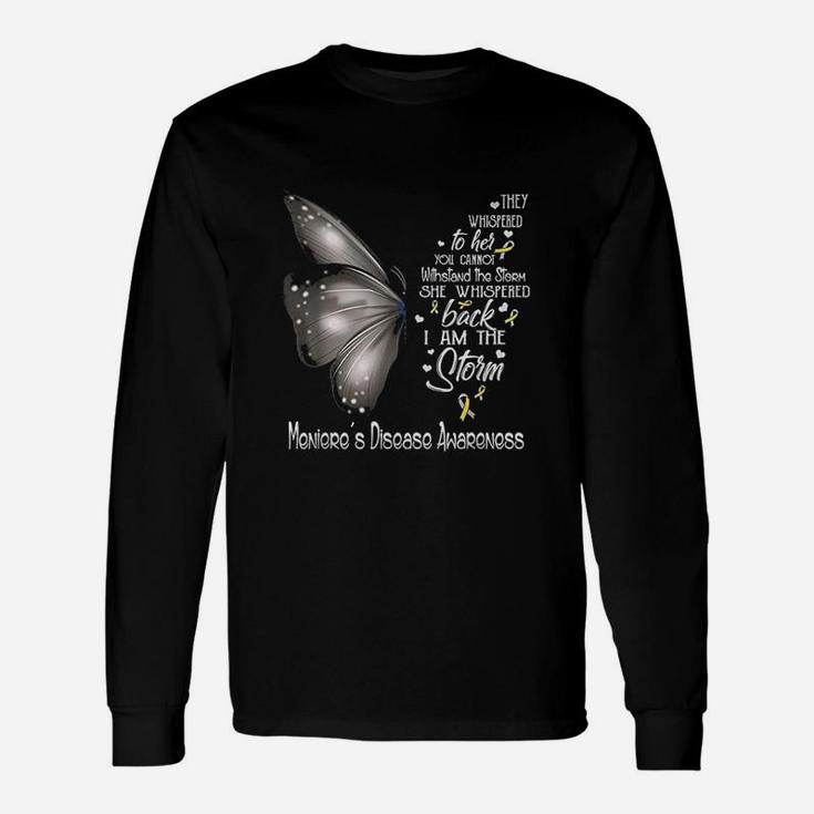I Am The Storm Meniere's Disease Awareness Butterfly Long Sleeve T-Shirt