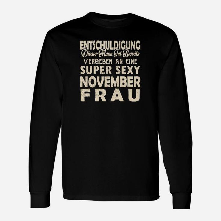 Super Sexy November Frau Langarmshirts