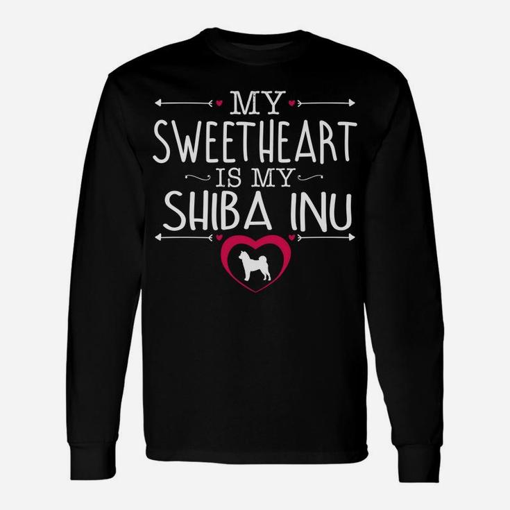 Sweetheart Is Shiba Inu Valentines Day Dog Long Sleeve T-Shirt
