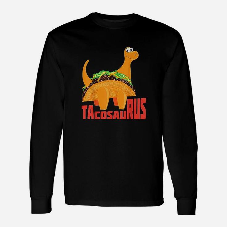 Tacosaurus Cute Brontosaurus In A Tortilla Long Sleeve T-Shirt