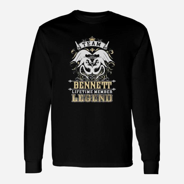 Team Bennett Lifetime Member Legend -bennett Shirt Bennett Hoodie Bennett Bennett Tee Bennett Name Bennett Lifestyle Bennett Shirt Bennett Names Long Sleeve T-Shirt