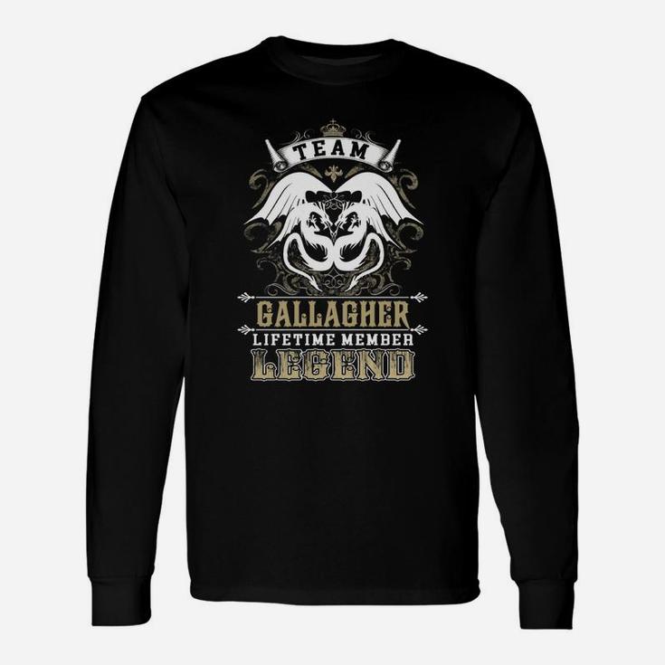 Team Gallagher Lifetime Member Legend -gallagher Shirt Gallagher Hoodie Gallagher Gallagher Tee Gallagher Name Gallagher Lifestyle Gallagher Shirt Gallagher Names Long Sleeve T-Shirt