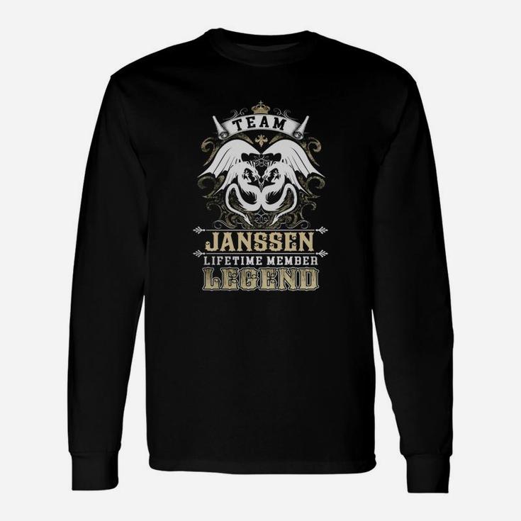 Team Janssen Lifetime Member Legend -janssen Shirt Janssen Hoodie Janssen Janssen Tee Janssen Name Janssen Lifestyle Janssen Shirt Janssen Names Long Sleeve T-Shirt