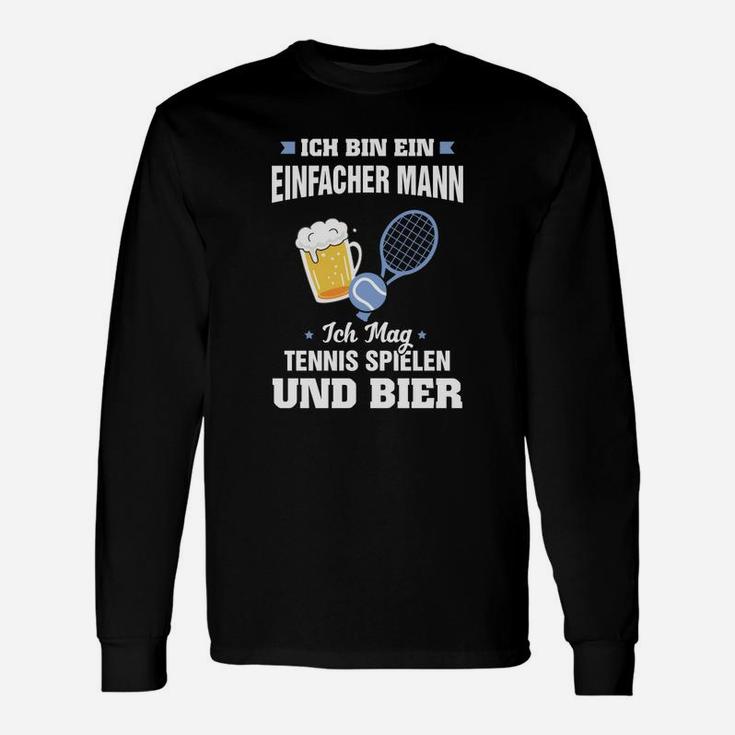 Tennis Spielen Und Bier Langarmshirts