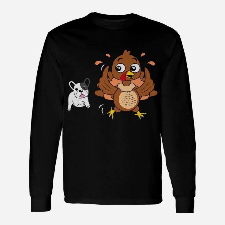 Thanksgiving For French Bulldog Lovers Long Sleeve T-Shirt