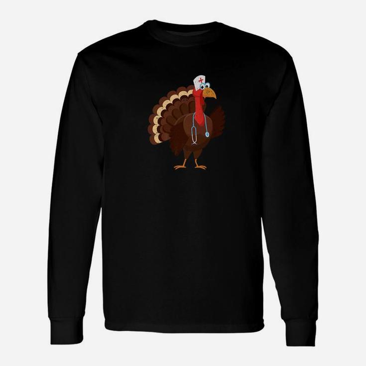 Thanksgiving Nurse Turkey Feast Day Food Medical Long Sleeve T-Shirt