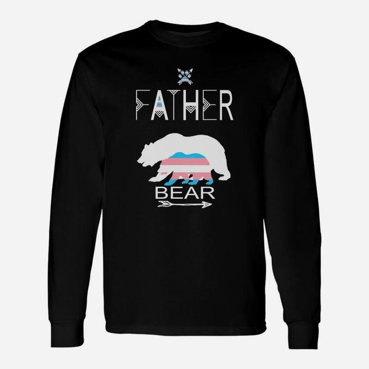 Transgender Father Bear For Dads Of A Trans Child Cool Shirt Long Sleeve T-Shirt