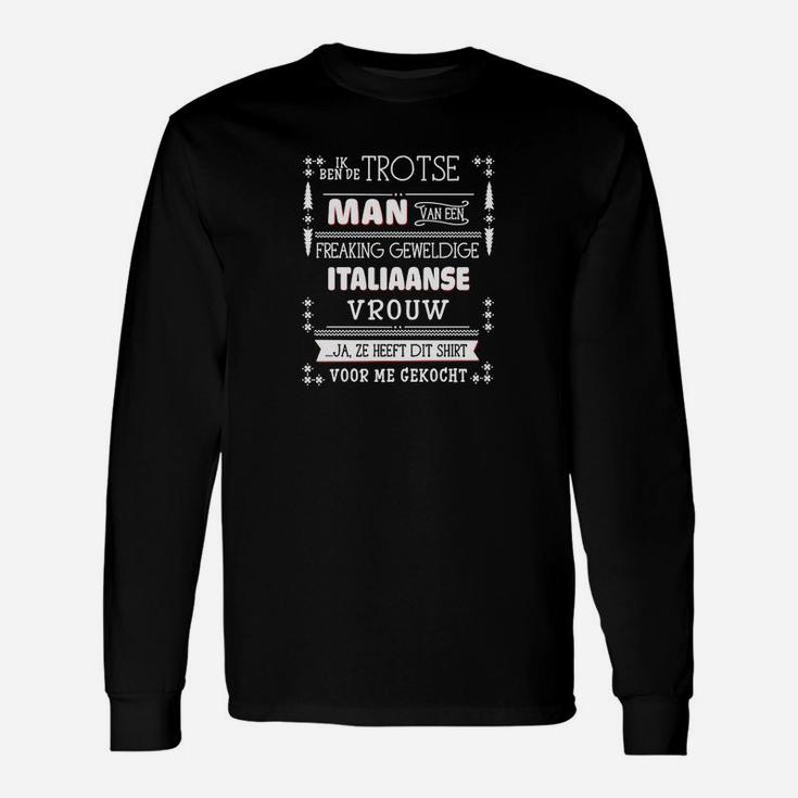 Trotei-Mann Italiaanse Vrouw Langarmshirts