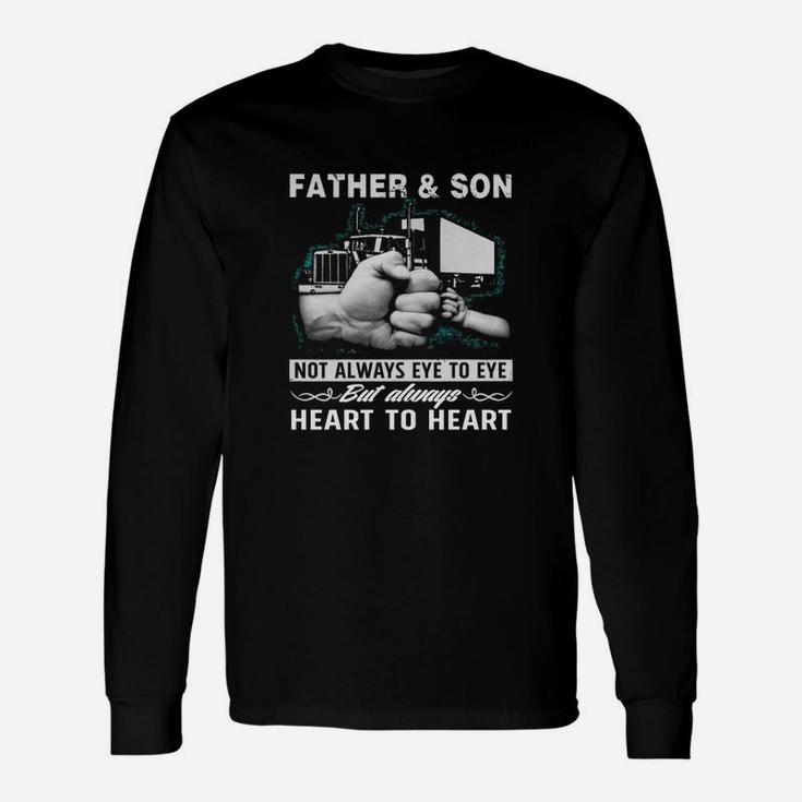 Trucker Dad And Son Frontside Long Sleeve T-Shirt
