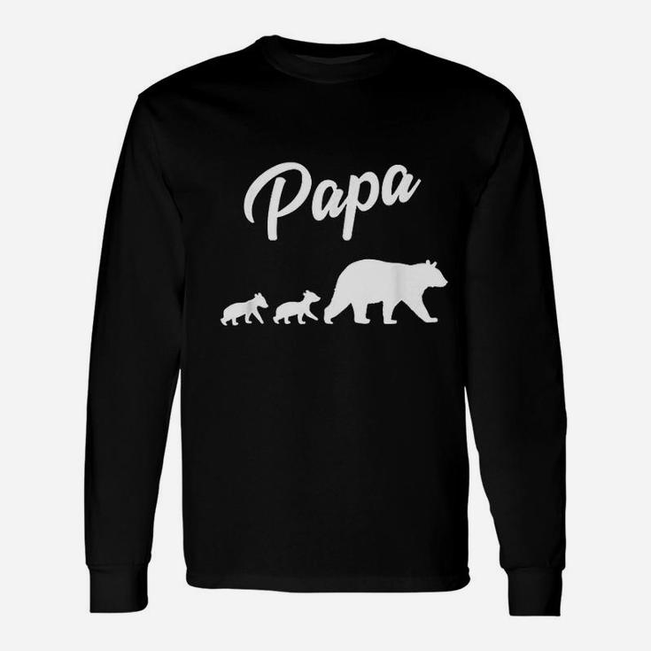 Twin Dad Papa Bear, dad birthday gifts Long Sleeve T-Shirt