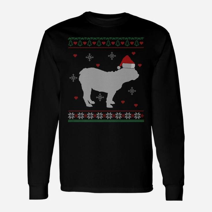 Ugly Christmas Pug Dog Lover Long Sleeve T-Shirt