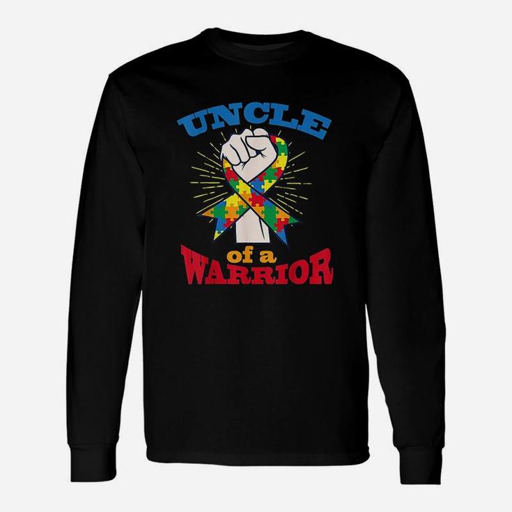 Uncle Warrior Puzzle Inspirational Autism Awareness Long Sleeve T-Shirt