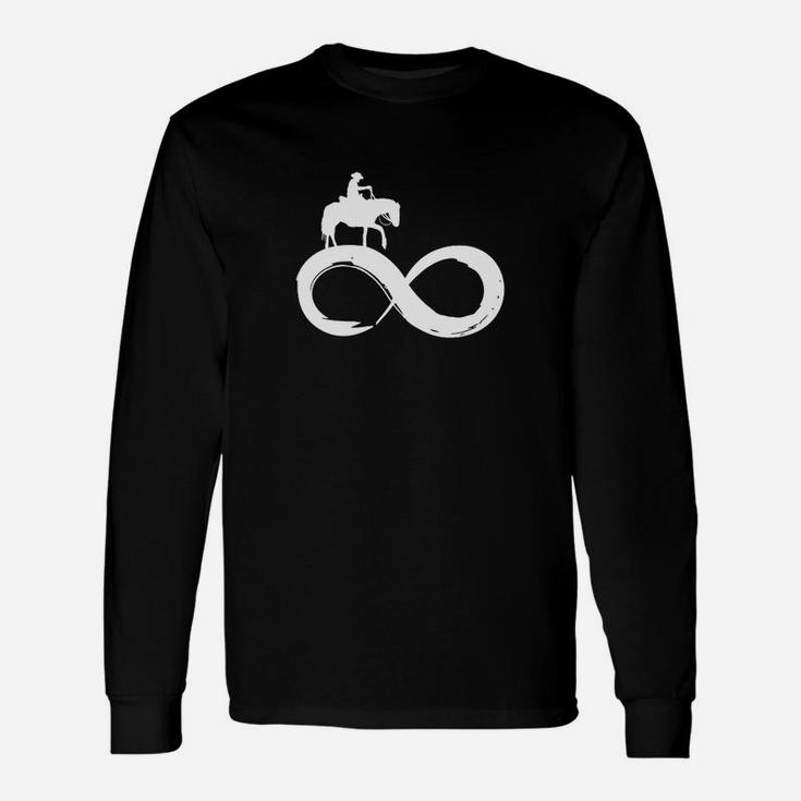 Unendlichkeitsschleife Fahrrad Langarmshirts, Kreatives Design in Schwarz