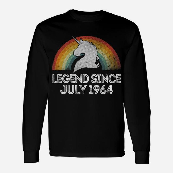 Unicorn Legend Since June 1964 58th Birthday Vintage Long Sleeve T-Shirt