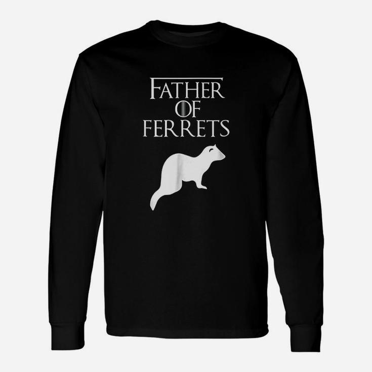Unique White Father Of Ferret Lover Long Sleeve T-Shirt
