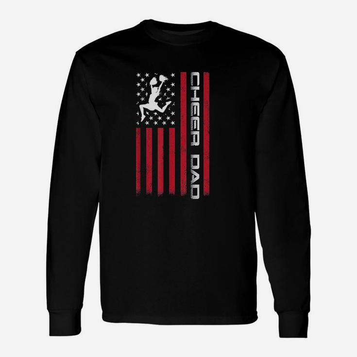 Us Flag Cheer Dad For Fathers Day Long Sleeve T-Shirt